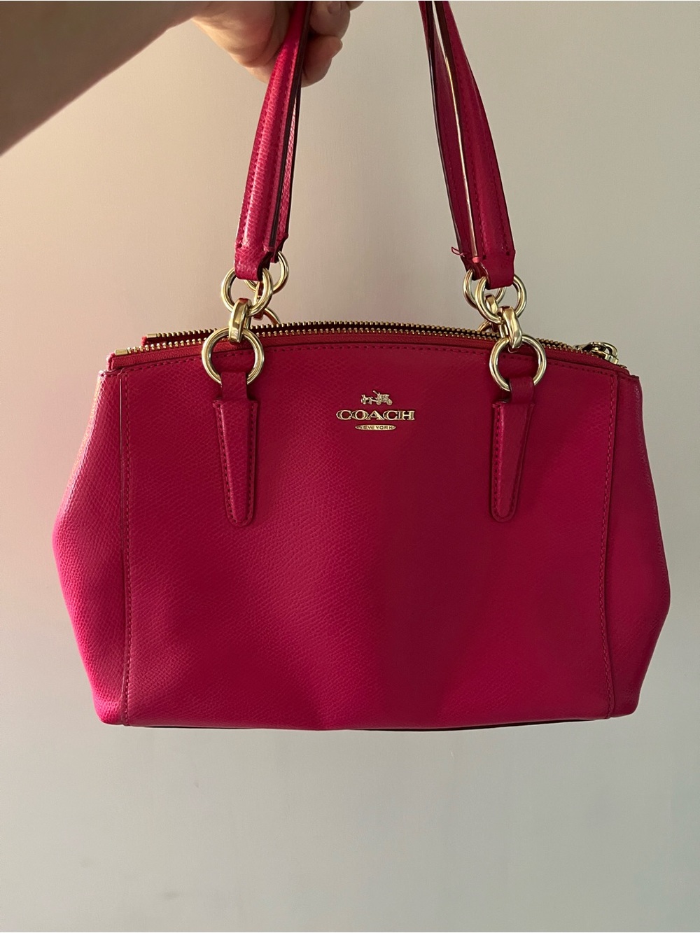 Coach Christie Mini Carryall Hot Pink Coach Crossbody Satchel - Picture 15 of 16